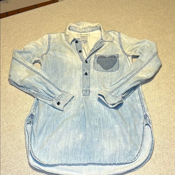 Madewell Chambray Shirt Wiith Heart Detail. Size XXS. - Picture 1 of 11